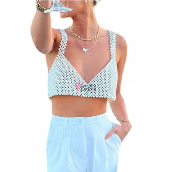 Accesoriu de bust Luxury BLX025DD din perle pentru rochii elegante, costum de baie